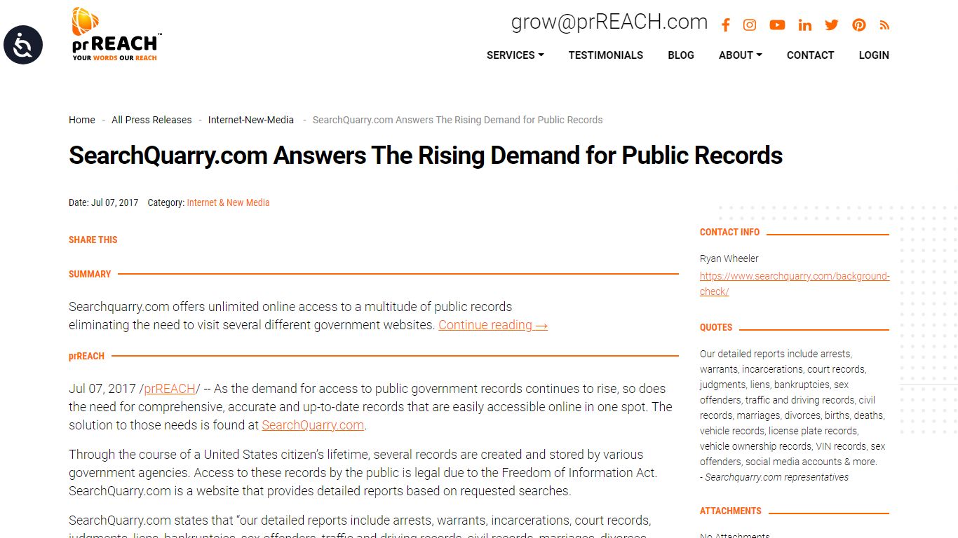 SearchQuarry.com Answers The Rising Demand for Public Records